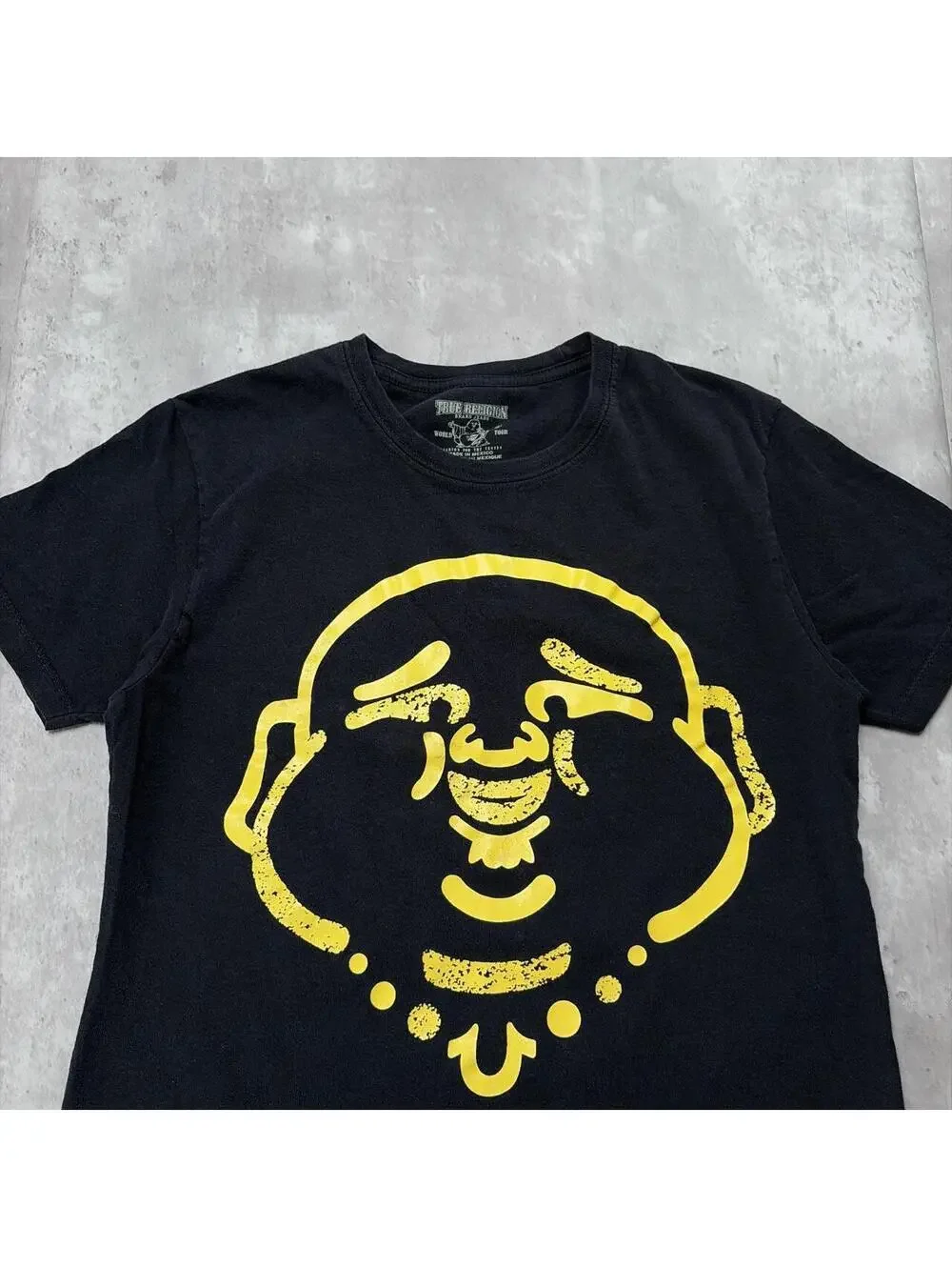 Y2K Black True Religion Grunge Gothic Skater T-Shirt